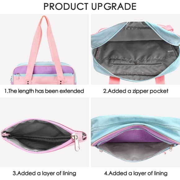 Japanese school bag ita display heart Kawaii cute pastel laptop binder - Picture 2 of 5